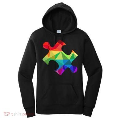Low Poly Puzzles Autism Awareness Women Women's Hoodie