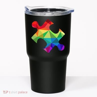 Low Poly Puzzles Autism Awareness Women Tumbler