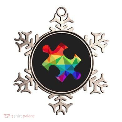 Low Poly Puzzles Autism Awareness Women Ornament