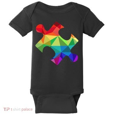 Low Poly Puzzles Autism Awareness Women Baby Bodysuit