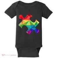 Low Poly Puzzles Autism Awareness Women Baby Bodysuit thumb 0
