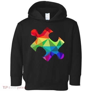 Low Poly Puzzles Autism Awareness Women Toddler Hoodie