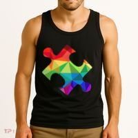 Low Poly Puzzles Autism Awareness Women Tank Top thumb 3