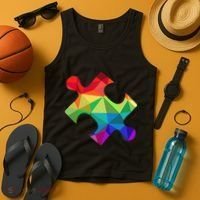 Low Poly Puzzles Autism Awareness Women Tank Top thumb 4