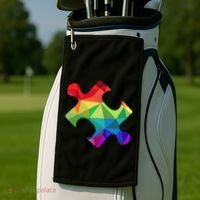 Low Poly Puzzles Autism Awareness Women Golf Towel thumb 2