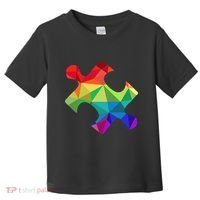 Low Poly Puzzles Autism Awareness Women Toddler T-Shirt thumb 0