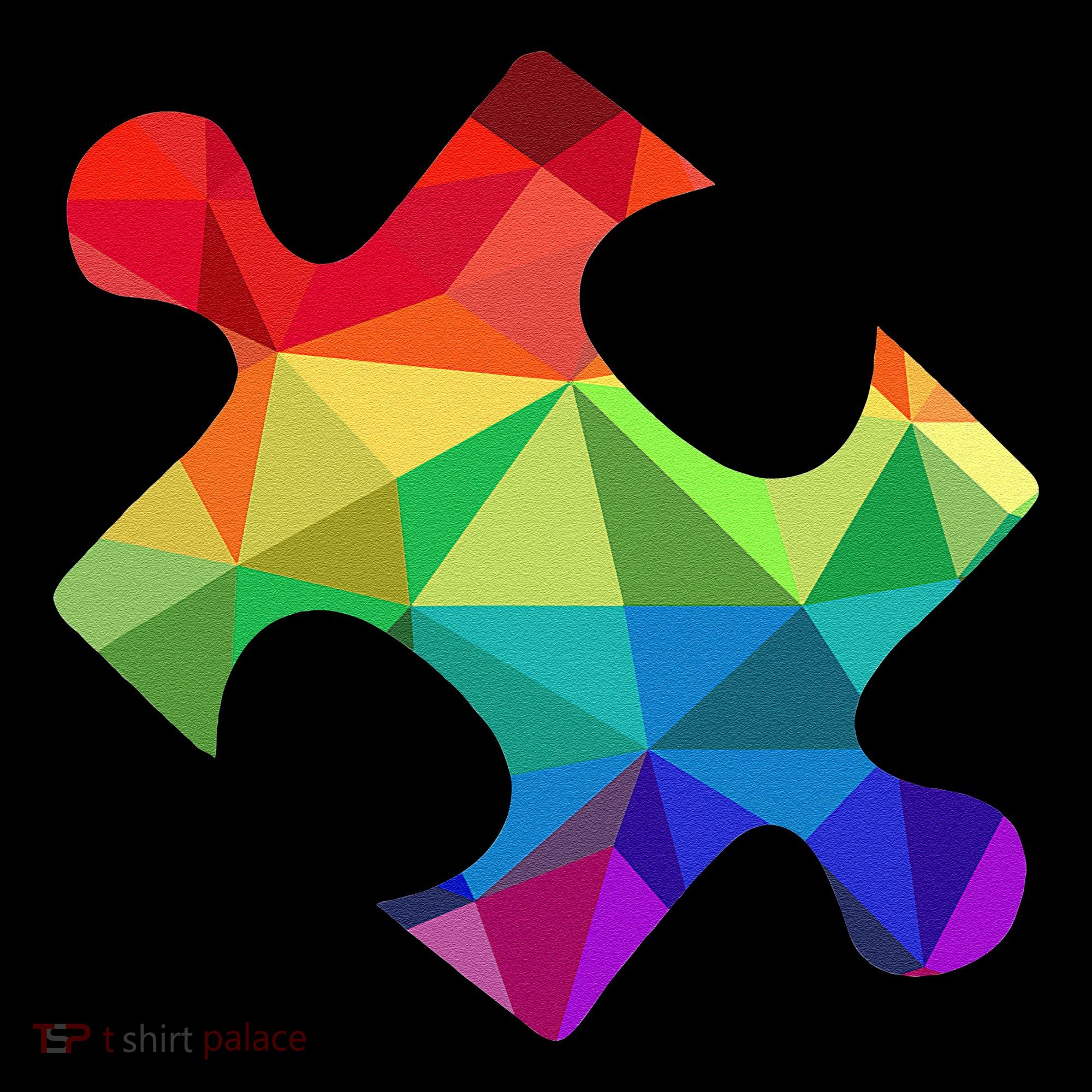 Low Poly Puzzles Autism Awareness Women Women's Long Sleeve Shirt