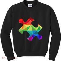 Low Poly Puzzles Autism Awareness Women Kids Sweatshirt thumb 0