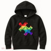 Low Poly Puzzles Autism Awareness Women Kids Hoodie thumb 0
