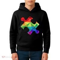 Low Poly Puzzles Autism Awareness Women Kids Hoodie thumb 4