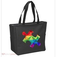 Low Poly Puzzles Autism Awareness Women Tote Bag thumb 2