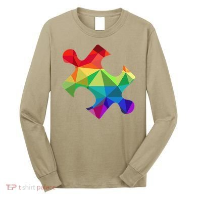 Low Poly Puzzles Autism Awareness Women Long Sleeve Shirt