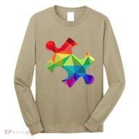 Low Poly Puzzles Autism Awareness Women Long Sleeve Shirt thumb 0