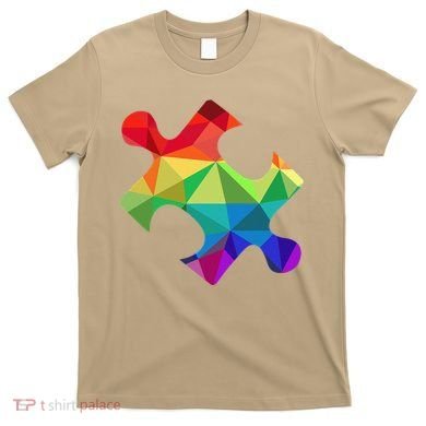 Low Poly Puzzles Autism Awareness Women T-Shirt