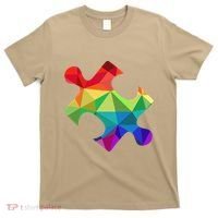 Low Poly Puzzles Autism Awareness Women T-Shirt thumb 0