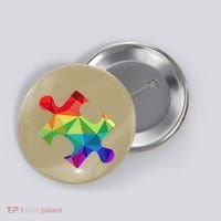Low Poly Puzzles Autism Awareness Women Button thumb 0