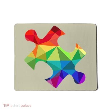 Low Poly Puzzles Autism Awareness Women Mousepad