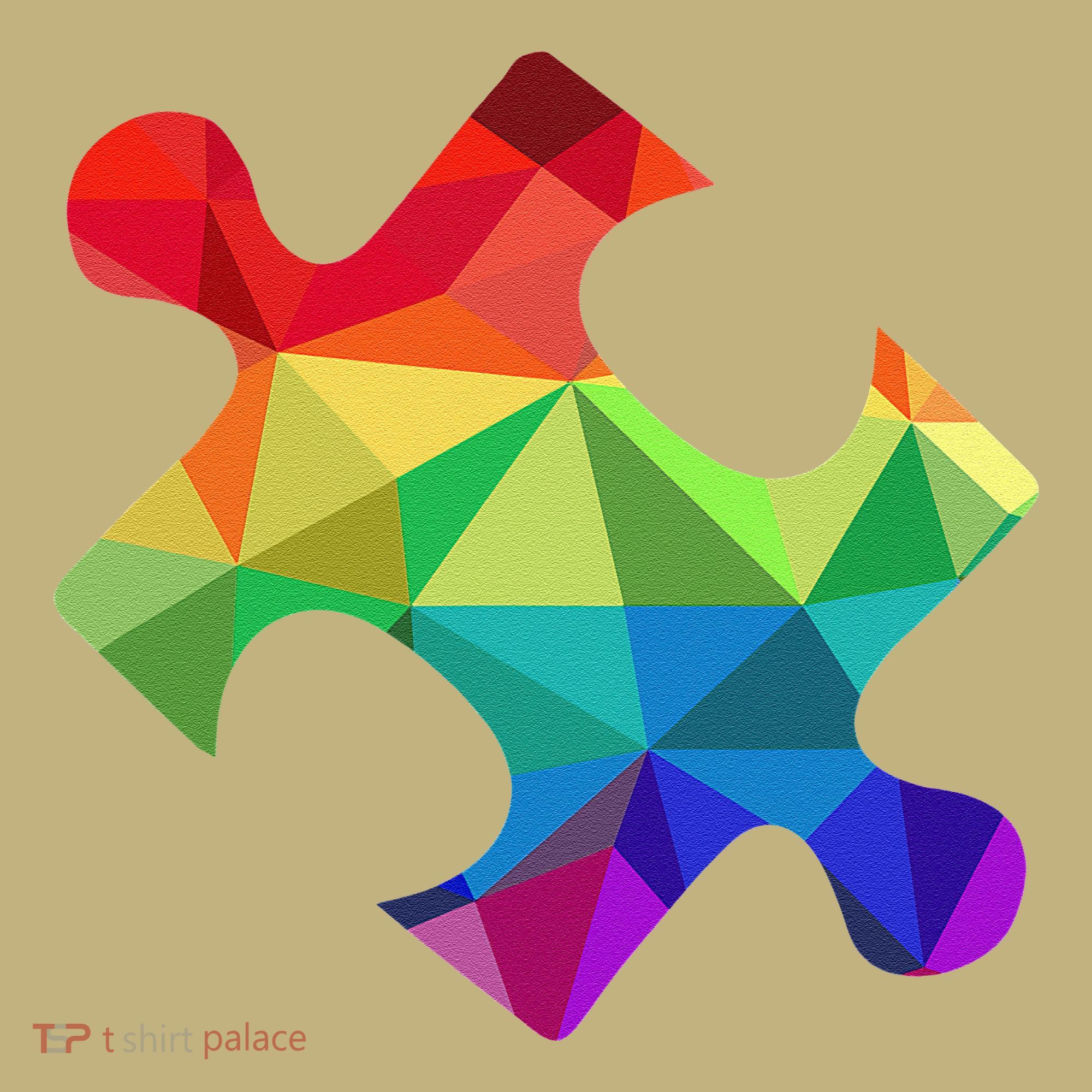 Low Poly Puzzles Autism Awareness Women Mousepad