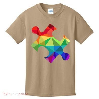 Low Poly Puzzles Autism Awareness Women Kids T-Shirt