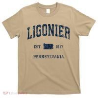 Ligonier Pennsylvania Pa Vintage Athletic Sports T-Shirt thumb 0