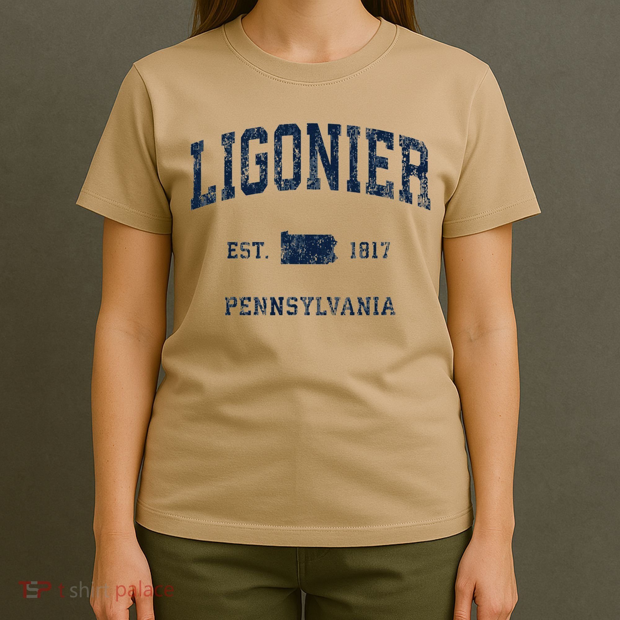Ligonier Pennsylvania Pa Vintage Athletic Sports T-Shirt
