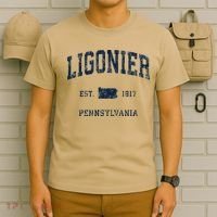 Ligonier Pennsylvania Pa Vintage Athletic Sports T-Shirt thumb 6