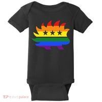 Libertarian Party Porcupine Rainbow Baby Bodysuit thumb 0
