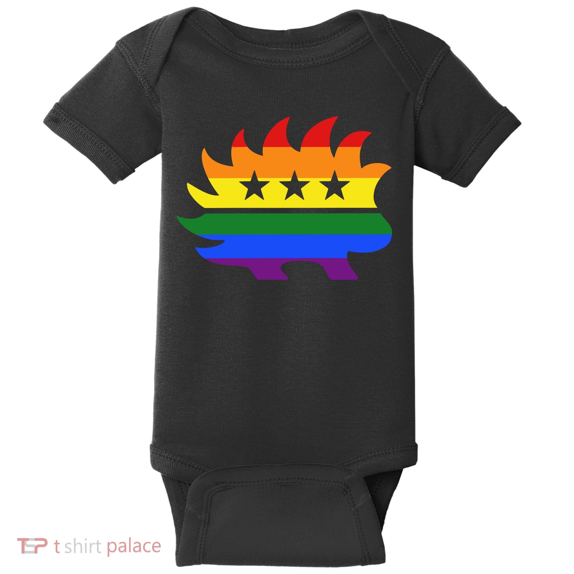Libertarian Party Porcupine Rainbow Baby Bodysuit