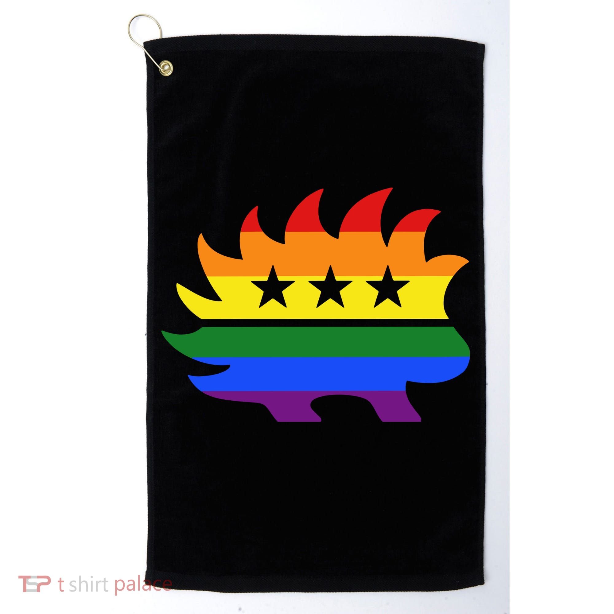 Libertarian Party Porcupine Rainbow Golf Towel