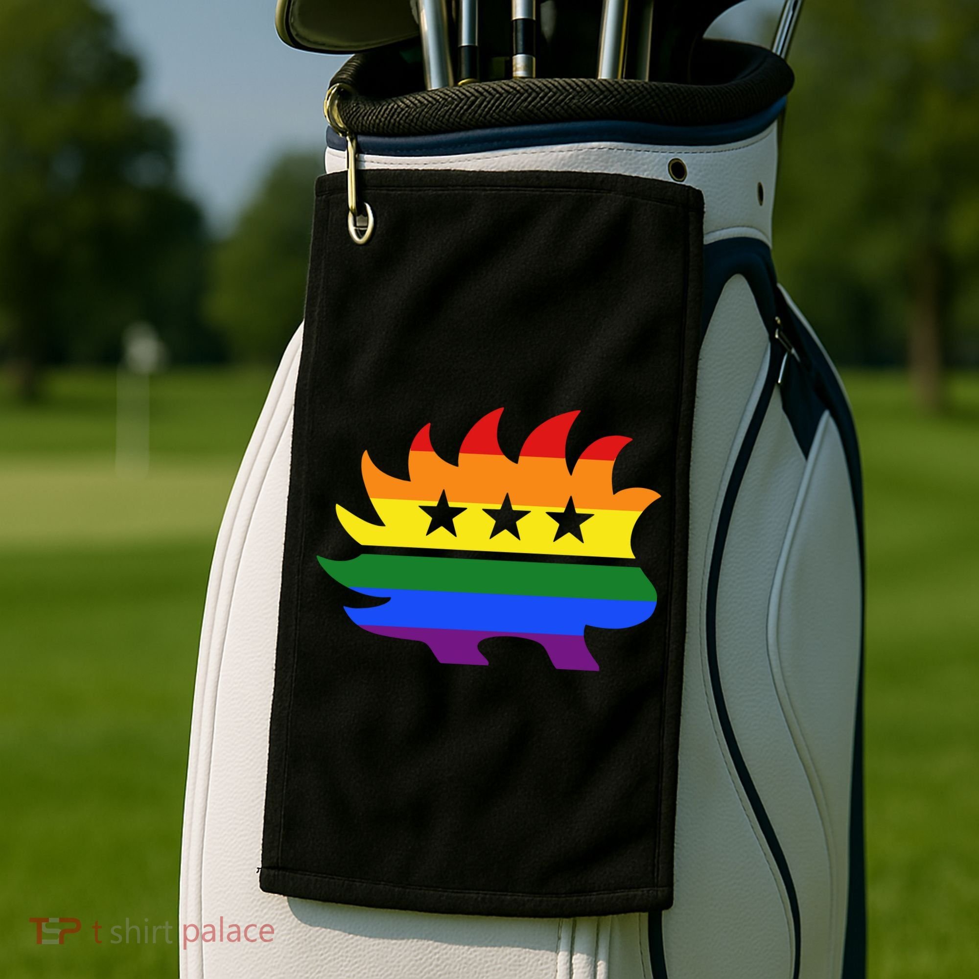 Libertarian Party Porcupine Rainbow Golf Towel