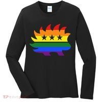 Libertarian Party Porcupine Rainbow Women's Long Sleeve Shirt thumb 0