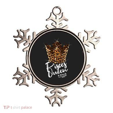 Leopard Pisces Queen Zodiac Sign With Leopard Pattern Crown Gift Ornament