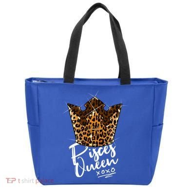 Leopard Pisces Queen Zodiac Sign With Leopard Pattern Crown Gift Tote Bag