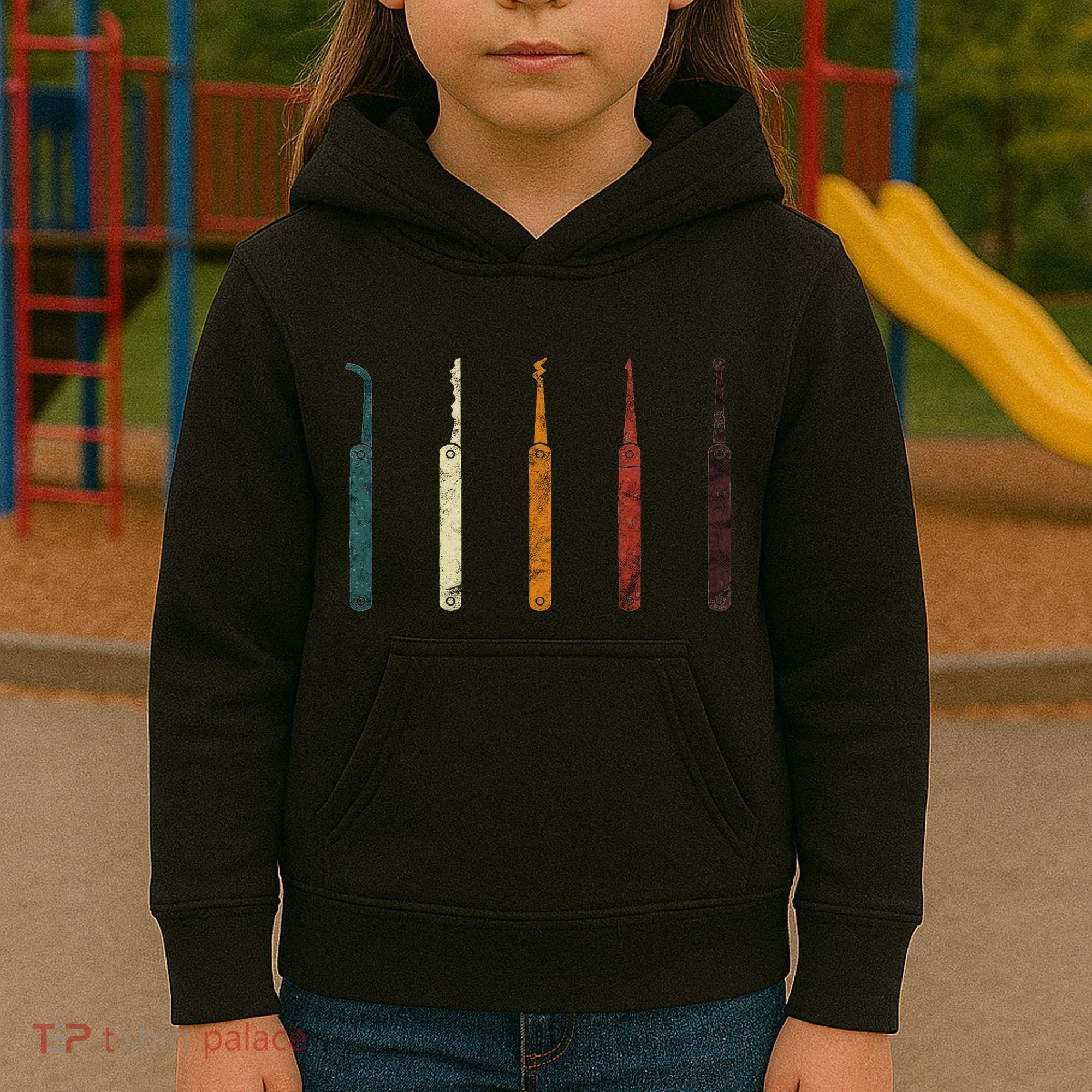 Lock Picker Retro Locksmith Lock Picking Locksmithing Kids Hoodie