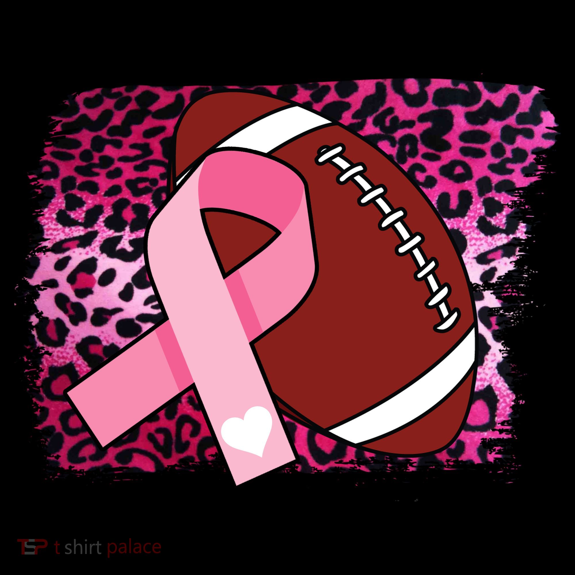 Leopard Pink Ribbon Breast Cancer Football Coffee Mug