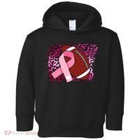 Leopard Pink Ribbon Breast Cancer Football Toddler Hoodie thumb 0