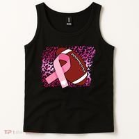 Leopard Pink Ribbon Breast Cancer Football Tank Top thumb 2