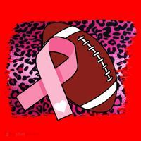 Leopard Pink Ribbon Breast Cancer Football Santa Hat thumb 1