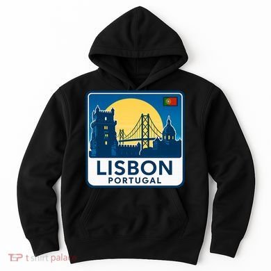 LISBON PORTUGAL RETRO LOGO Hoodie