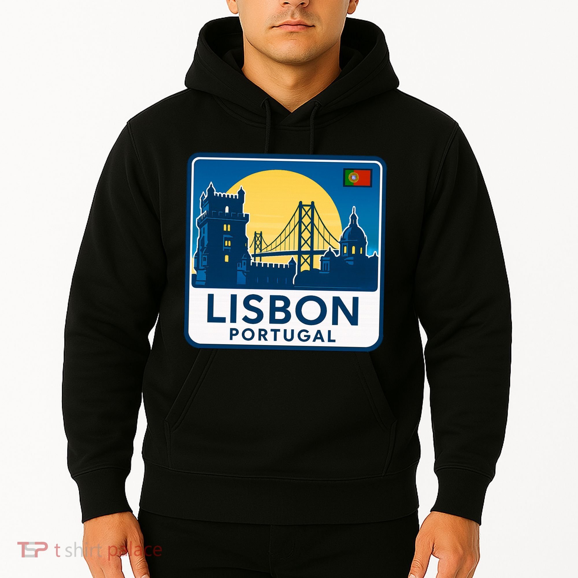 LISBON PORTUGAL RETRO LOGO Hoodie