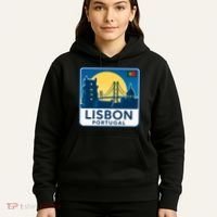 LISBON PORTUGAL RETRO LOGO Hoodie thumb 5