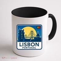 LISBON PORTUGAL RETRO LOGO Coffee Mug thumb 1