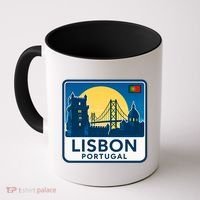 LISBON PORTUGAL RETRO LOGO Coffee Mug thumb 0