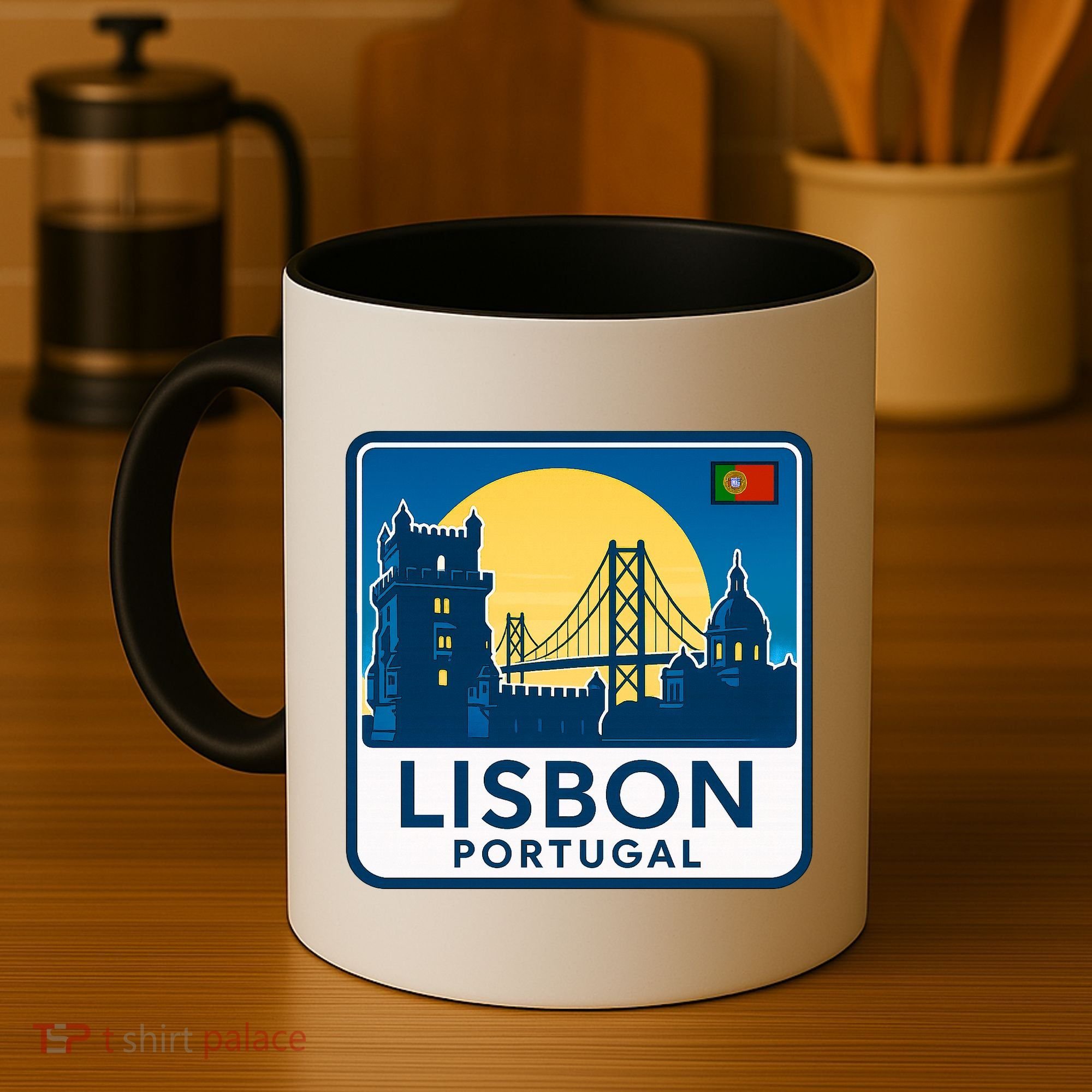 LISBON PORTUGAL RETRO LOGO Coffee Mug