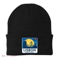 LISBON PORTUGAL RETRO LOGO Beanie thumb 0