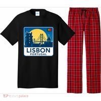 LISBON PORTUGAL RETRO LOGO Pajama Set thumb 0