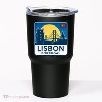 LISBON PORTUGAL RETRO LOGO Tumbler thumb 0