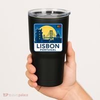 LISBON PORTUGAL RETRO LOGO Tumbler thumb 2