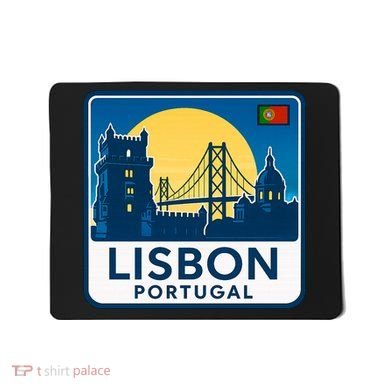 LISBON PORTUGAL RETRO LOGO Mousepad