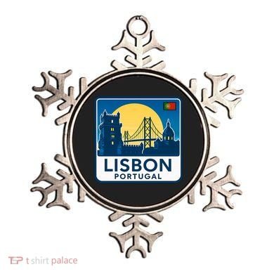 LISBON PORTUGAL RETRO LOGO Ornament